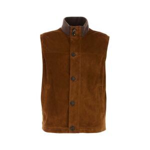 Brioni Men Brown Suede Jacket